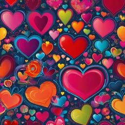 Heart Background Wallpaper - multicolor heart background  