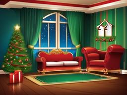 Christmas Room Background  