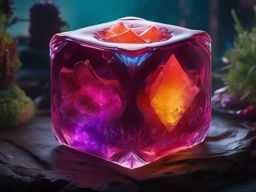 Gelatinous Cube Jelly with a Mad Alchemist detailed matte painting, deep color, fantastical, intricate detail, splash screen, complementary colors, fantasy concept art, 8k resolution trending on artstation unreal engine 5