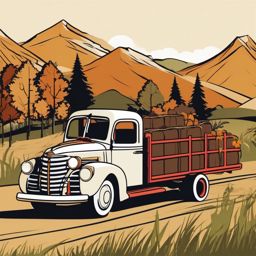 Hayride Adventures clipart - Adventurous hayride, ,vector color clipart,minimal