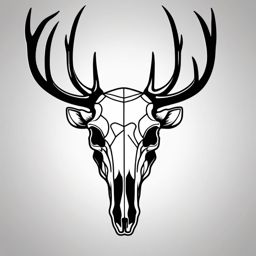 Basic deer skull outline, a simple nod to the wild.  simple color tattoo style