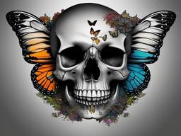 half butterfly half skull  