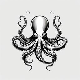 Octopus Tattoo Small - Embrace subtlety with a small and discreet tattoo featuring the captivating octopus.  simple vector color tattoo,minimal,white background