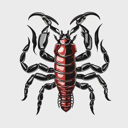 Scorpion Flash Tattoo - Explore flash tattoo designs featuring scorpions for a quick and stylish ink choice.  simple vector color tattoo,minimal,white background