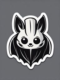 Bat Emoji Sticker - Spooky nocturnal creature, , sticker vector art, minimalist design