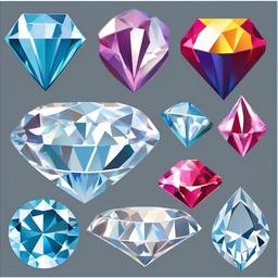 Diamond clipart - diamond art collection  vector clipart