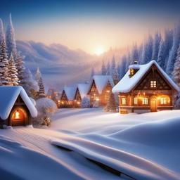 Snow Background Wallpaper - snow village backdrop  