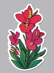 Snapdragon Sticker - Celebrate the whimsical and dragon-shaped blooms of snapdragons with this sticker, , sticker vector art, minimalist design