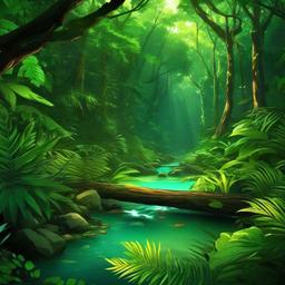 Forest Background Wallpaper - anime jungle background  