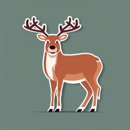 Clipart Rudolph, The iconic character Rudolph the Red-Nosed Reindeer.  simple, 2d flat