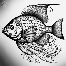 fish tattoo, symbolizing abundance, adaptability, and transformation. 