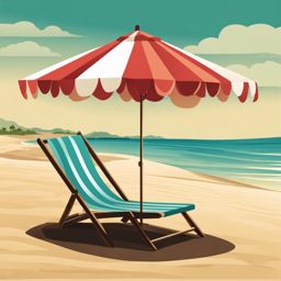 beach umbrella clipart - providing shade on a sandy shore. 