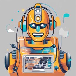 AI Chatbot Providing Customer Support clipart - AI chatbot providing support, ,vector color clipart,minimal