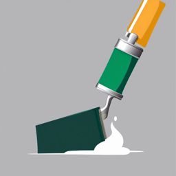 Paint Roller and Wall Icon - Paint roller and wall icon for home improvement,  color vector clipart, minimal style