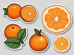 Clementine Sticker - Citrusy and sweet, a clementine-colored burst of freshness, , sticker vector art, minimalist design