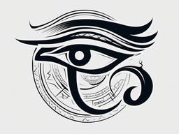 eye of horus tattoo simple  simple color tattoo,minimal,white background