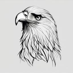 simple drawing of eagle  minimal rough sketch scribbles,doodles,black and white