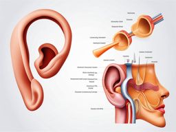 ear clipart - a detailed human ear anatomy illustration 