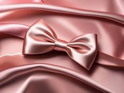 Satin bow-tied accessories top view, product photoshoot realistic background, hyper detail, high resolution