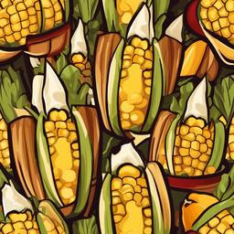 Corn clipart - corn with cheese topping  vector clipart