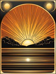 sun clipart - radiating warmth and light. 