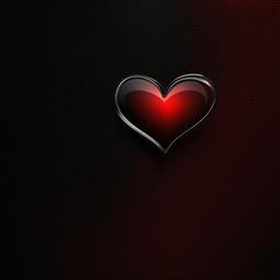 Heart Background Wallpaper - black background and red heart  