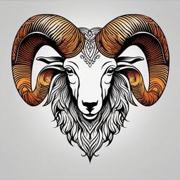 tattoos of aries ram  simple vector color tattoo