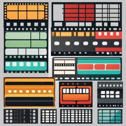 Filmstrip Icon - Filmstrip icon for cinema and movies,  color vector clipart, minimal style