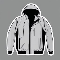 Windbreaker jacket sticker- Lightweight and wind-resistant, , sticker vector art, minimalist design