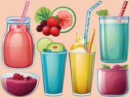 Lunch clipart - smoothie in a glass  clipart