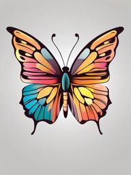 Butterfly clipart - Delicate insect with colorful wings fluttering, ,color clipart vector style