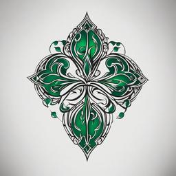 cool irish tattoos  simple color tattoo,minimal,white background