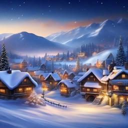 Snow Background Wallpaper - snowy town background  