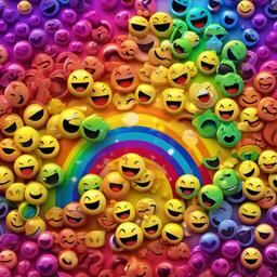 Rainbow Background Wallpaper - rainbow emoji wallpaper  