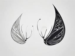 butterfly cocoon tattoo designs  simple color tattoo, minimal, white background