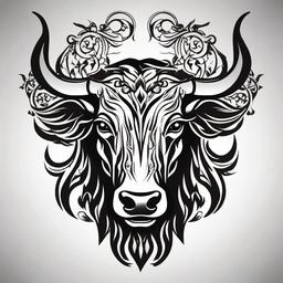 simple taurus tattoo designs  simple vector color tattoo