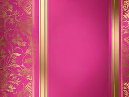 Desktop Backgrounds Pink-Rich pink with gold foil accents and floral borders  background wallpaper