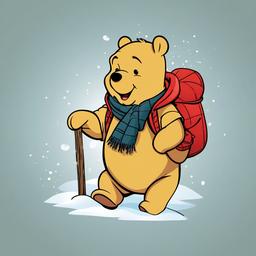 Winnie The Pooh clipart - Pooh bear in winter clothes  vector clipart