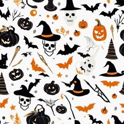 Halloween Temporary Tattoos - Temporary tattoos with Halloween-inspired designs.  simple color tattoo,minimalist,white background