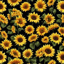 Sunflower Background Wallpaper - sunflower black background  