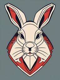 year of the rabbit tattoo  minimalist color tattoo, vector