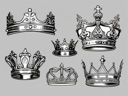 drawing of a royal crown  minimal rough sketch scribbles,doodles,black and white