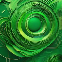 Green Aesthetic Wallpaper - Digital Eco-Futurism, Nature in the Cyber Age  intricate patterns, splash art, wallpaper art