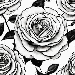 a sketch of a rose  minimal rough scribbles,doodles,black and white