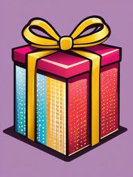 Gift clipart - Gift box symbolizing presents and surprises,  color clipart, vector art