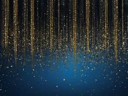 Blue Gold Glitter Background  