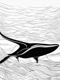 Manta Ray Coloring Pages - Graceful Gliding Ocean Giant  black outline printable sheet, coloring page