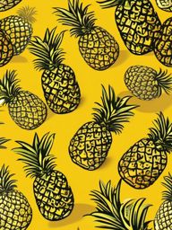 Pineapple Slice Emoji Sticker - Tropical sweetness, , sticker vector art, minimalist design
