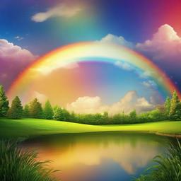 Rainbow Background Wallpaper - sky and rainbow background  