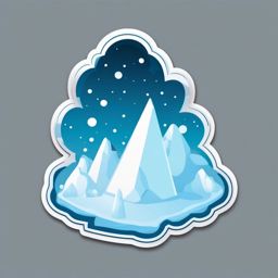 Sleet sticker- Icy and slushy, , sticker vector art, minimalist design